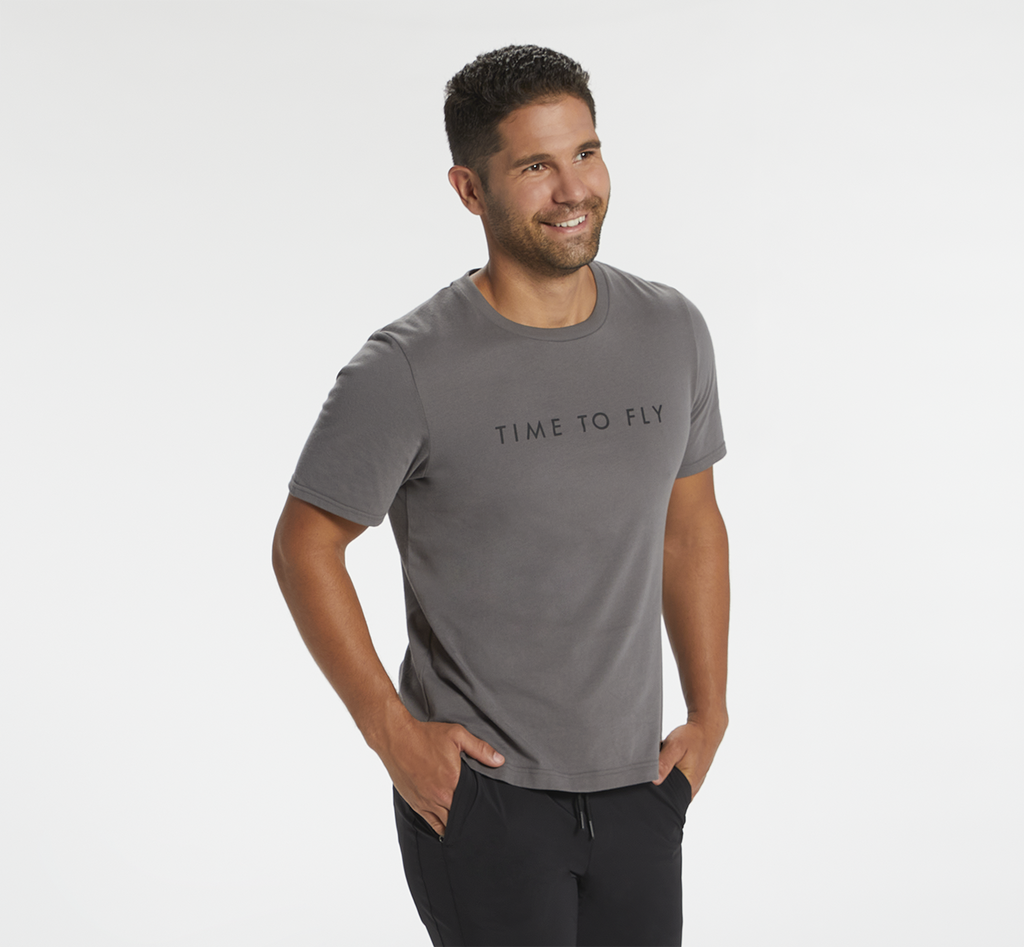 Hoka One One Brand - Men Tee - Grey,Australia QTI-289465